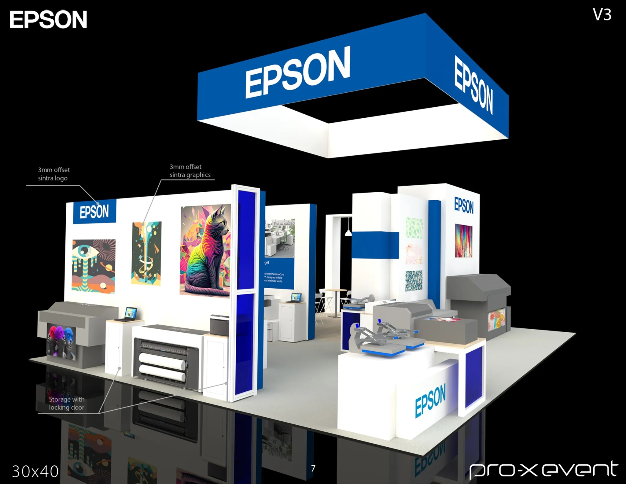 30x40 Île booth design by Pro-X Exhibits
